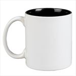 DX8147 11 Oz. Two-Tone Black Ceramic Mug With Full Color Custom Imprint